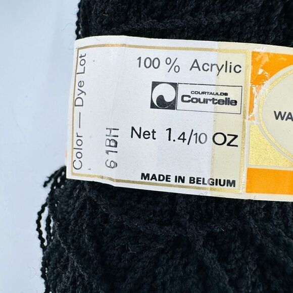 Unger DOLLY Yarn BLACK Made in France 5 Skeins 40 Grs Each 100% Acrylic Vintage - Picture 4 of 8